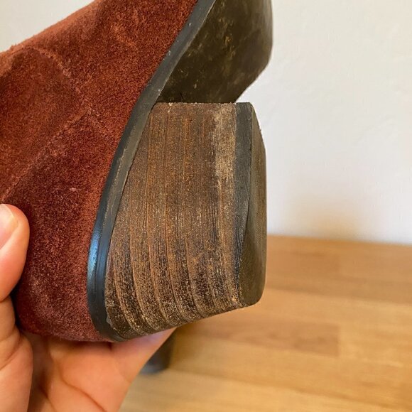 Sole Society Vixen Red Suede Western Booties - Picture 6 of 11